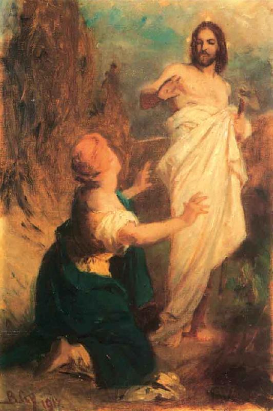 Gyula Benczur Noli me tangere Norge oil painting art